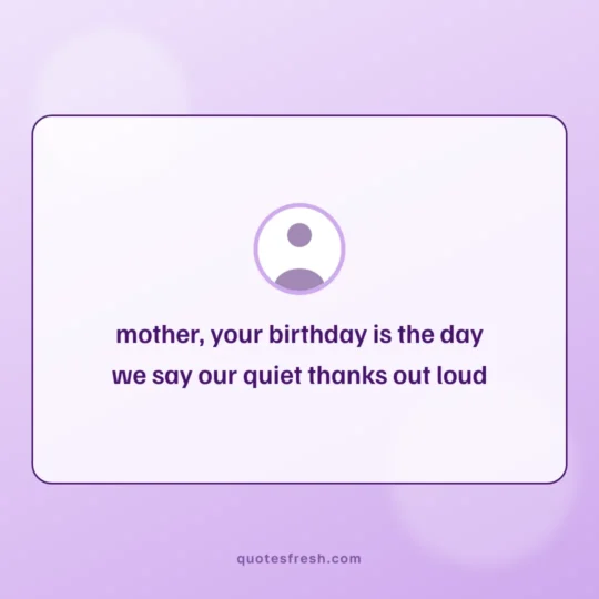 Birthday Quotes card: mother, your birthday is the day
