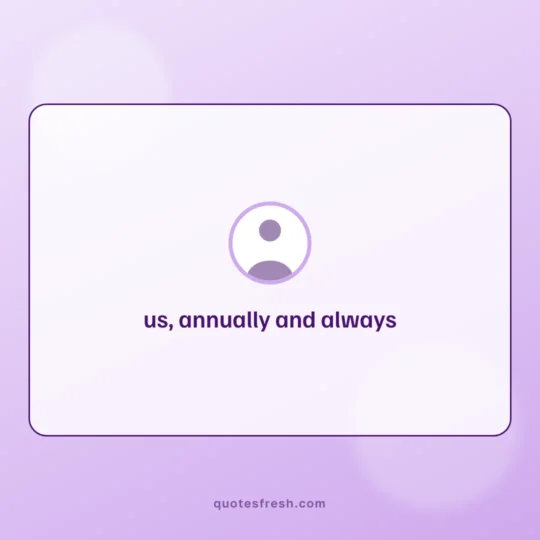 Friendship Day Quotes card: us, annually and always