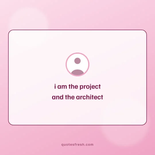 Short Quotes card: i am the project