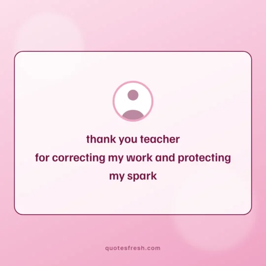 Quote On Teacher'S Day card: thank you teacher
